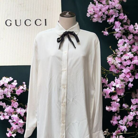 BRAND NEW GUCCI WHITE BLOUSE 🗃️ - Picture 2 of 8